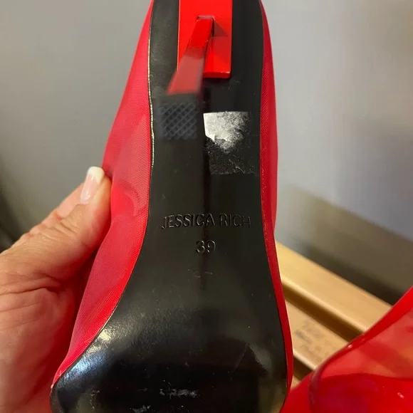 Jessica Rich red stiletto Pumps size 8.5. NWOT - Picture 3 of 5